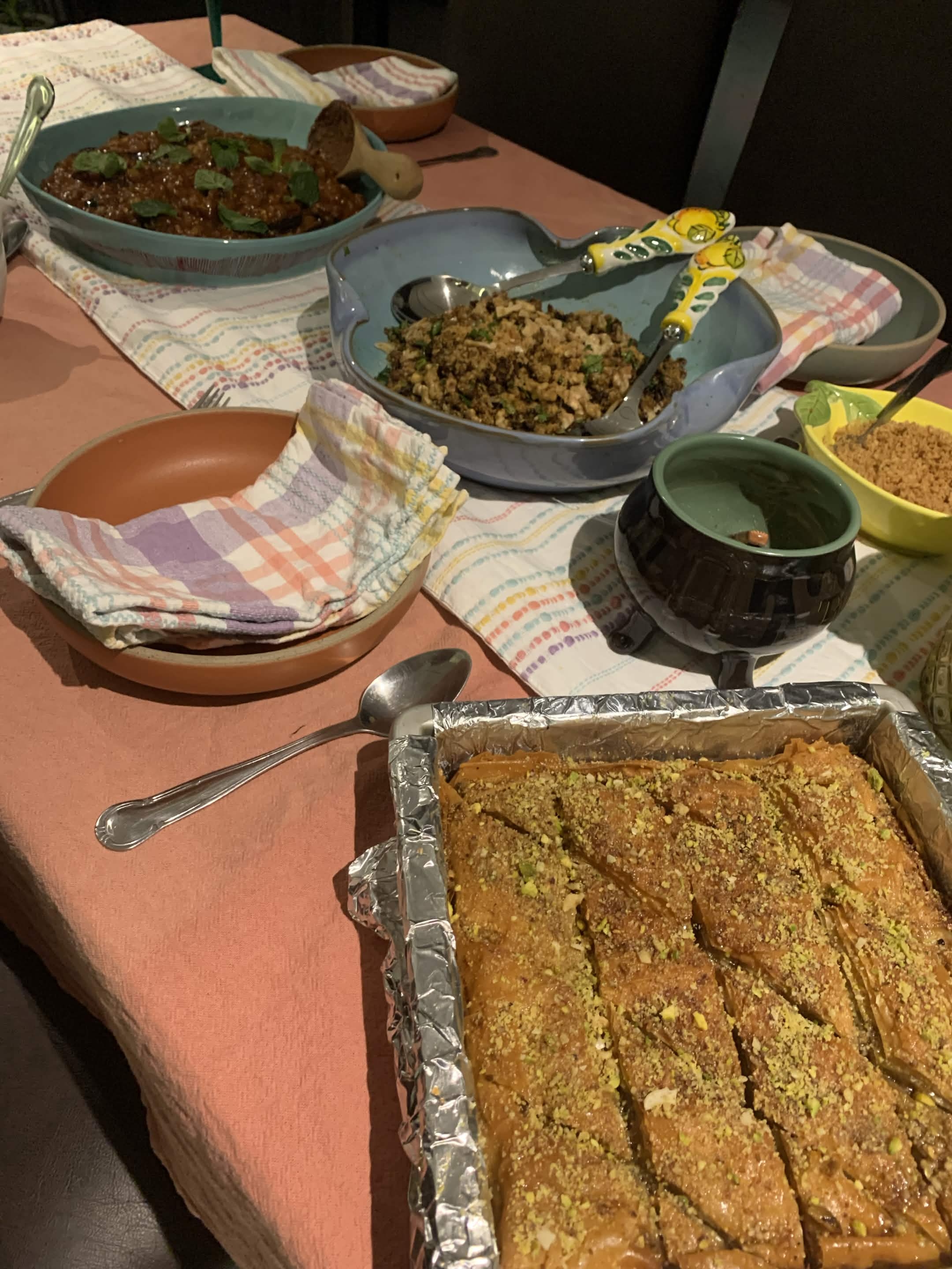 Homemade baklava for a lovely dinner.